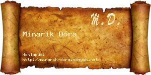 Minarik Dóra névjegykártya